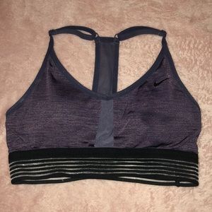 Purple Nike sports bra